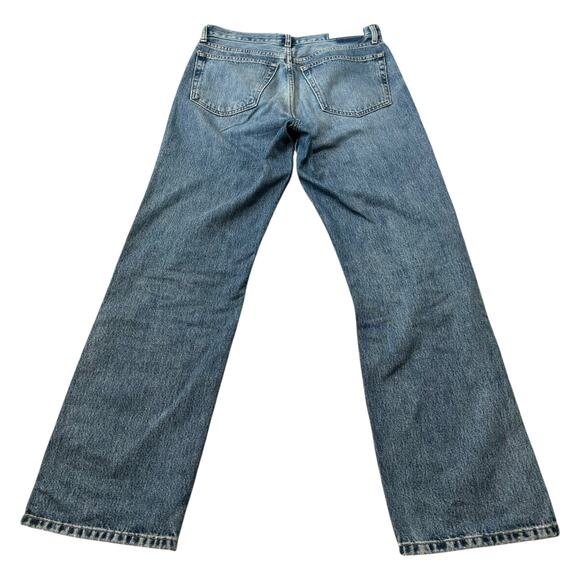 RE/DONE High Rise Relaxed Straight Jeans in in Crafted Indigo Women's Size 26 - Picture 6 of 12